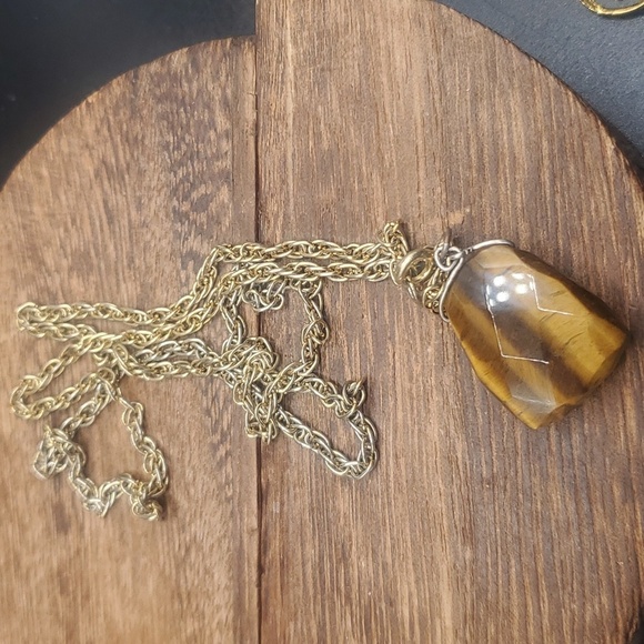 N3330 Tigers eye stone‎ necklace - Picture 1 of 3